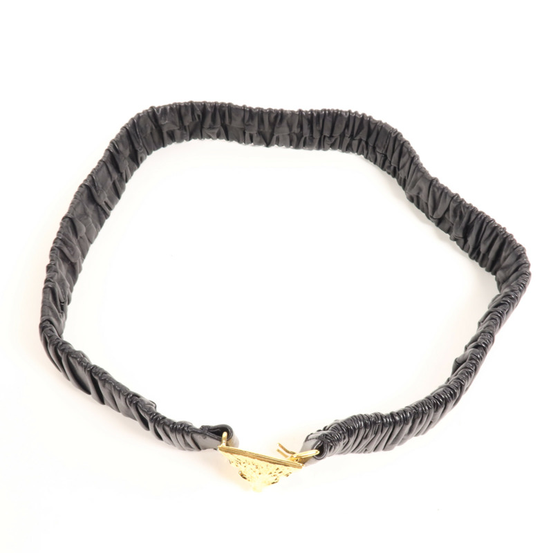 CHANEL 羊皮皮革Belt金扣皮帶-4