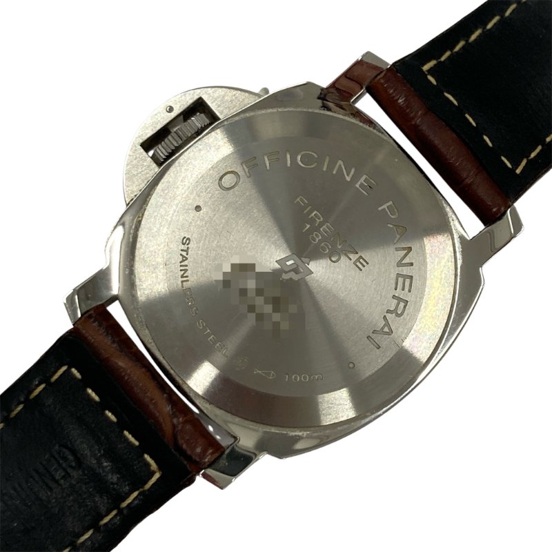 PANERAI 沛納海 PAM 01000 LUMINOR BASE LOGO 不鏽鋼 手動機械錶 黑色錶盤-1