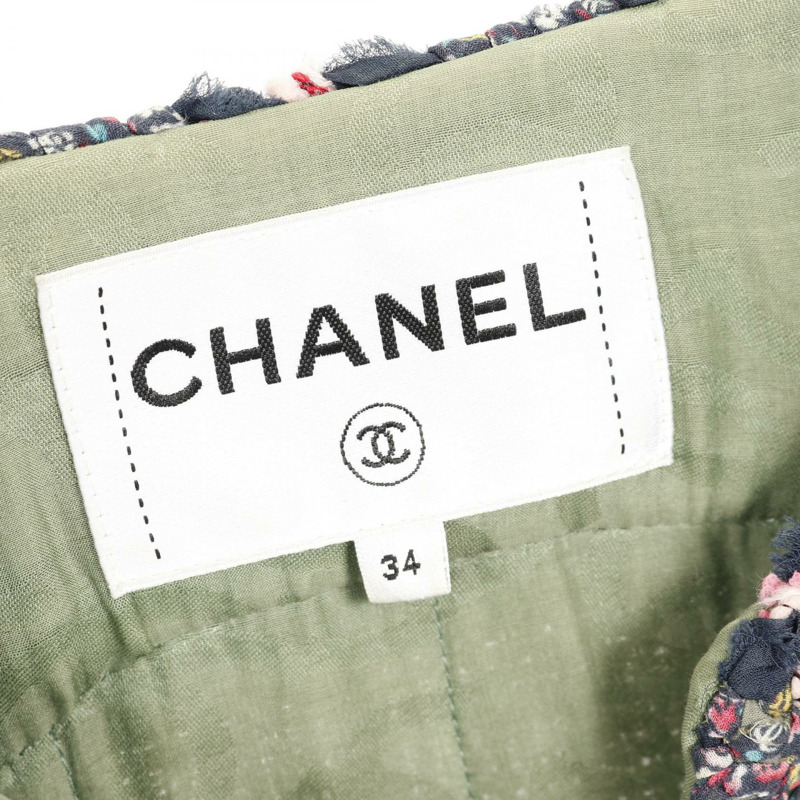CHANEL 無色外套 P55630V42024 羊毛布料綠色多色二手女款-2