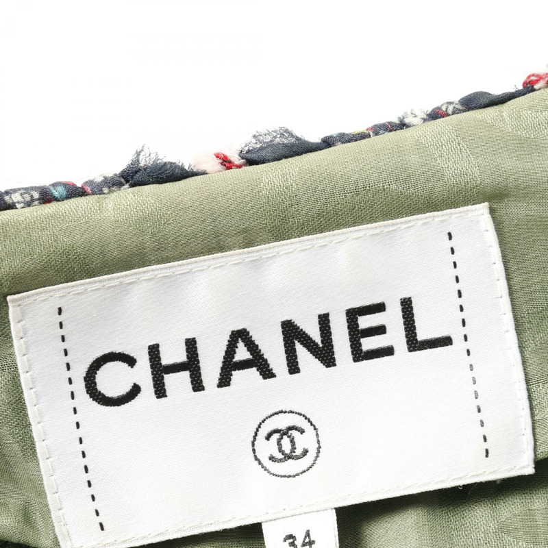 CHANEL 無色外套 P55630V42024 羊毛布料綠色多色二手女款-5