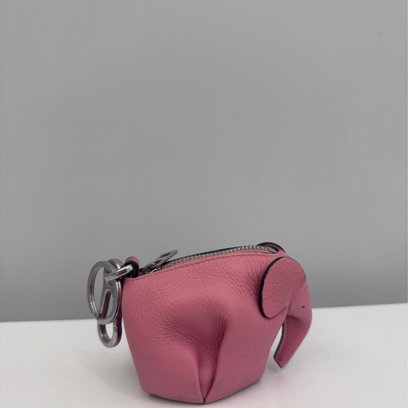Loewe 粉色小象零錢包鑰匙圈-5