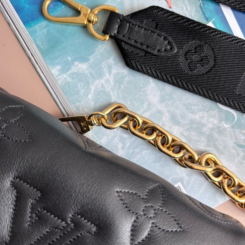::Louis Vuitton:: LV M81398- Bubblegram 縫線牛皮肩背/斜背兩用包-5