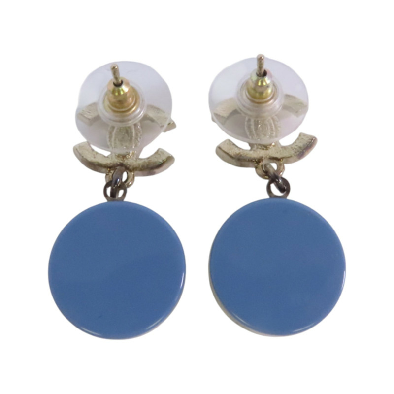 CHANEL 金屬/仿珍珠/PVC Earrings銀扣耳環-4