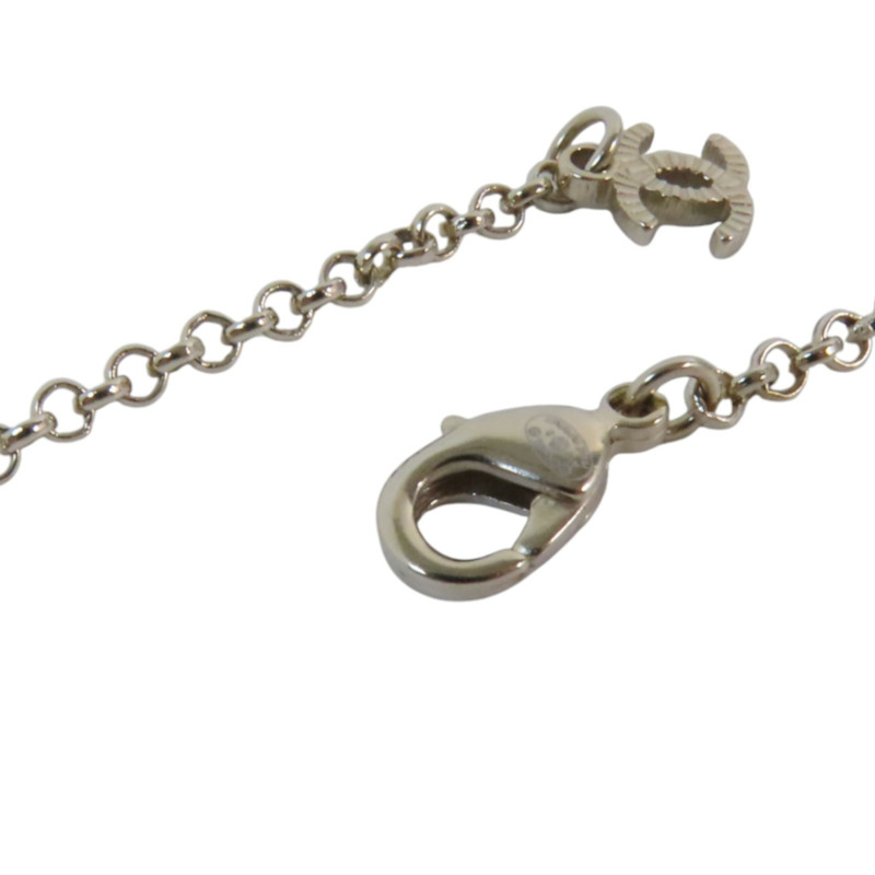 CHANEL 金屬/PVC/仿珍珠Necklace金扣項鏈-6