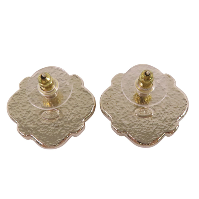 CHANEL 金屬/水鑽/PVC Earrings金扣耳環-3