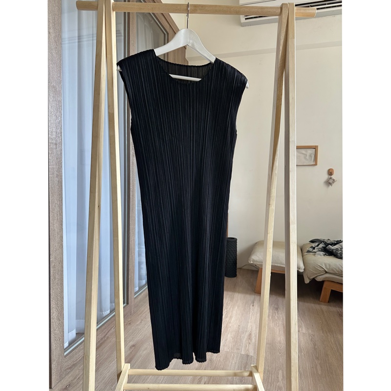 三宅一生ISSEY MIYAKE PLEATS PLEASE 經典百搭洋裝/中長洋裝/長版上衣-5