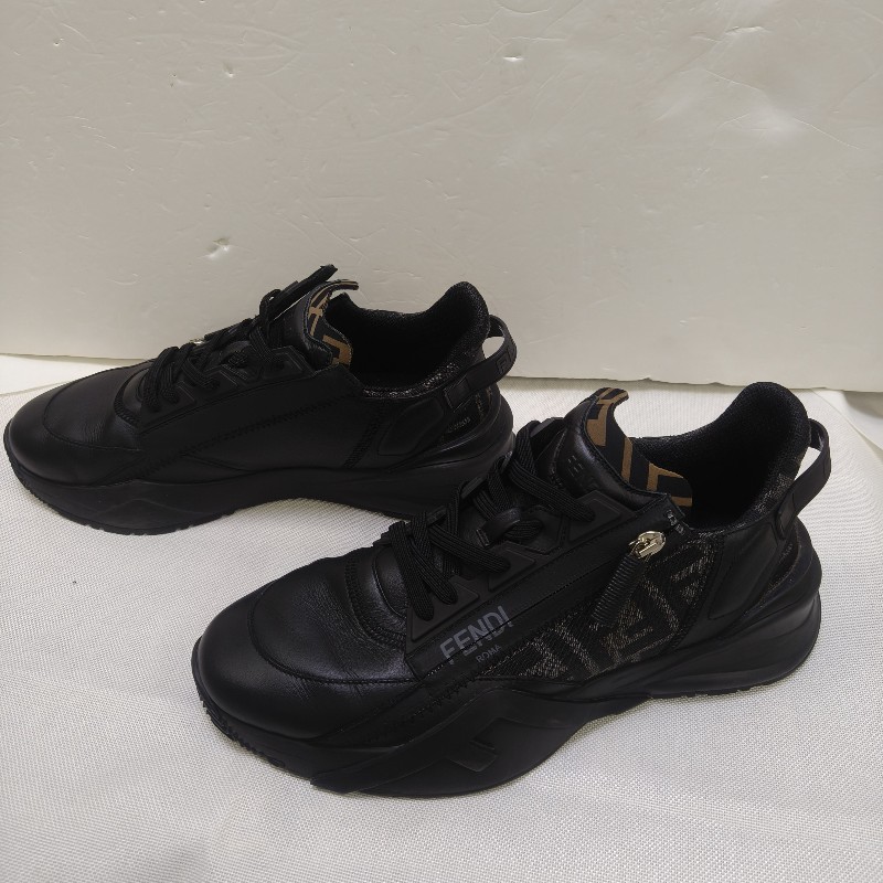 🔥10/3-10/31週年慶🔥【超狂優惠】【9成新】㊣✨ FENDI ✨**尺寸:8**芬迪 FF 黑色 老花 增高 厚底 老爹鞋 休閒鞋/二手鞋/二手精品/保證正品🌳二手樹屋🌳-2