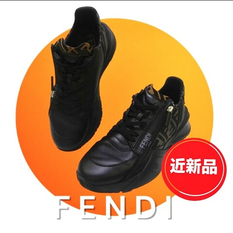 ✈️老闆出國不在‼️狂降甜價至4/5(原16800)【9成新】㊣✨ FENDI ✨**尺寸:8**芬迪 FF 黑色 老花 增高 厚底 老爹鞋 休閒鞋/二手鞋/二手精品/保證正品🌳二手樹屋🌳