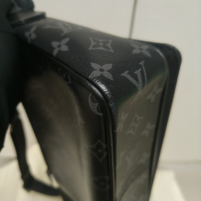 🔥10/3-10/31週年慶🔥【超狂優惠】【8成新】㊣✨Louis Vuitton✨路易威登 LV 黑色 老花 郵差包 肩背包 斜背包/二手精品/二手包/保證正品🌳二手樹屋🌳-9