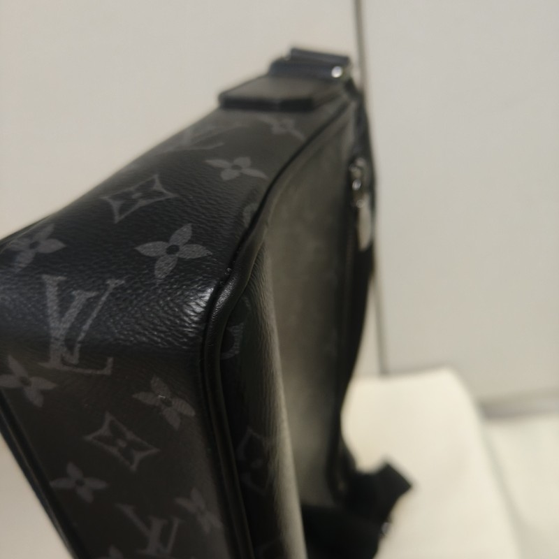 🔥10/3-10/31週年慶🔥【超狂優惠】【8成新】㊣✨Louis Vuitton✨路易威登 LV 黑色 老花 郵差包 肩背包 斜背包/二手精品/二手包/保證正品🌳二手樹屋🌳-10