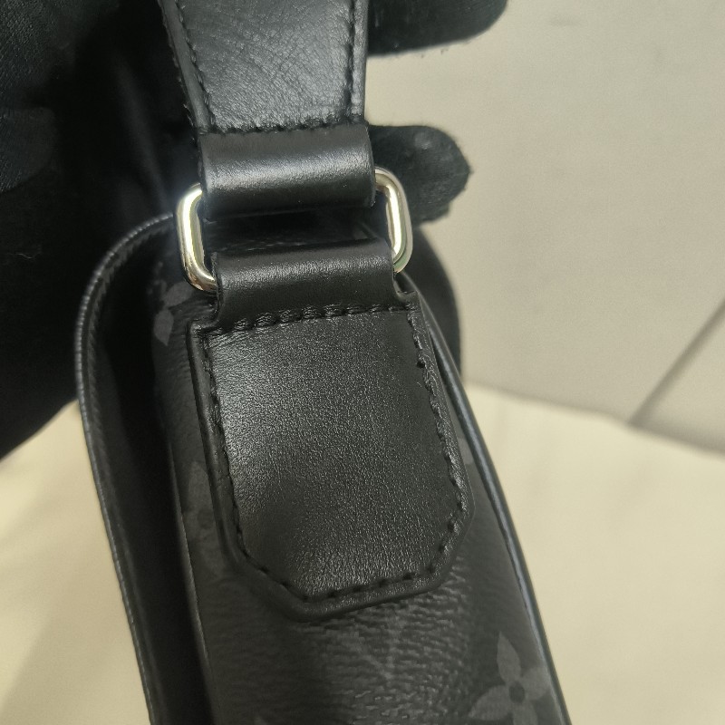 🔥10/3-10/31週年慶🔥【超狂優惠】【8成新】㊣✨Louis Vuitton✨路易威登 LV 黑色 老花 郵差包 肩背包 斜背包/二手精品/二手包/保證正品🌳二手樹屋🌳-16