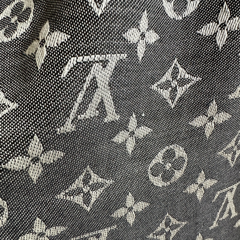 LV M71378 Monogram Denim 披肩/滿版老花/羊毛絲綢披肩/圍巾/黑銀/黑灰-14