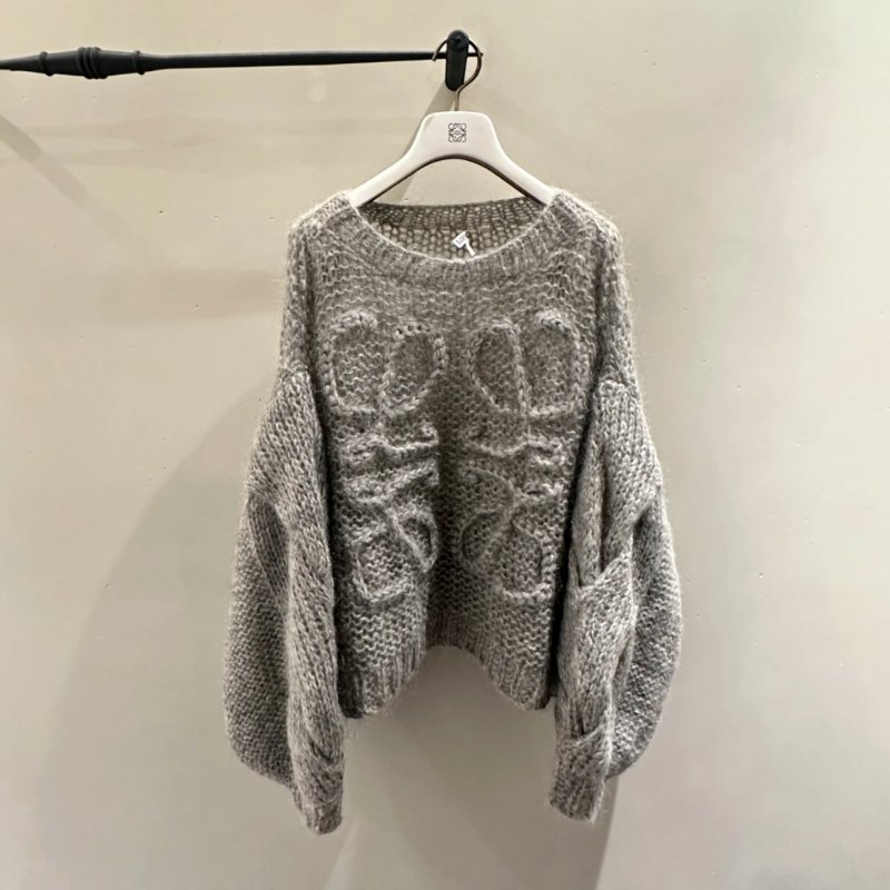 🎉新品好折扣✨Loewe Anagram 馬海毛毛衣 灰色 S/M/L-1