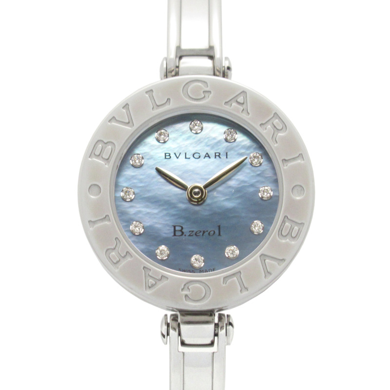 BVLGARI B-zero1 手錶,不鏽鋼,女士,藍色外殼,BZ22S-0