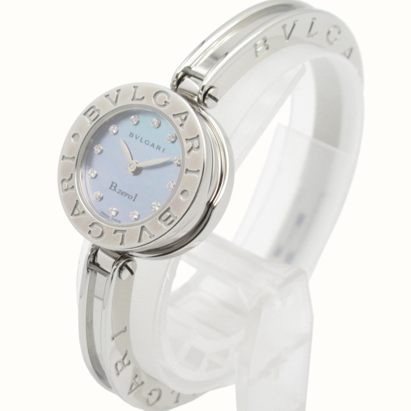 BVLGARI B-zero1 手錶,不鏽鋼,女士,藍色外殼,BZ22S-1