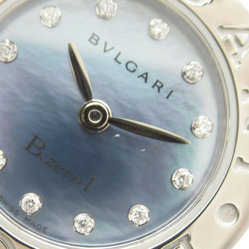 BVLGARI B-zero1 手錶,不鏽鋼,女士,藍色外殼,BZ22S-6
