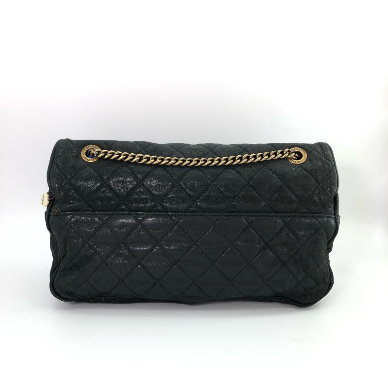 Chanel香奈兒 炫彩黑色 黑金 科技佈面 牛皮 金扣 季節限定CF 肩背包-2