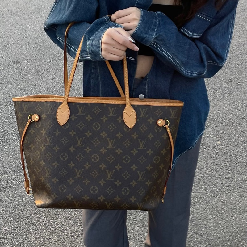 🈶購證 #全網最低 #芯片款 Lv Neverfull老花肩背托特包🈶子母袋-3