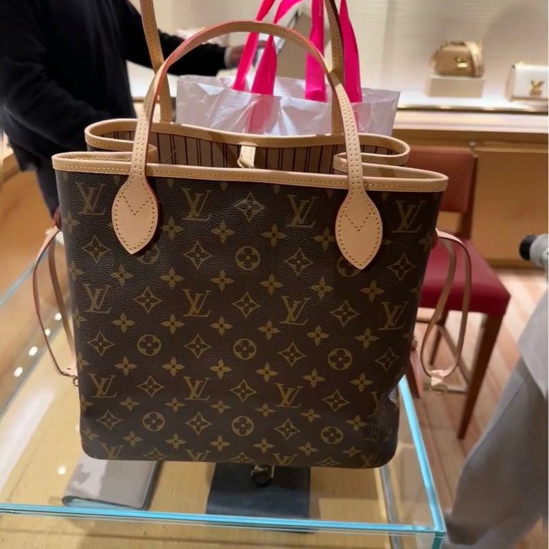 🈶購證 #全網最低 #芯片款 Lv Neverfull老花肩背托特包🈶子母袋-4