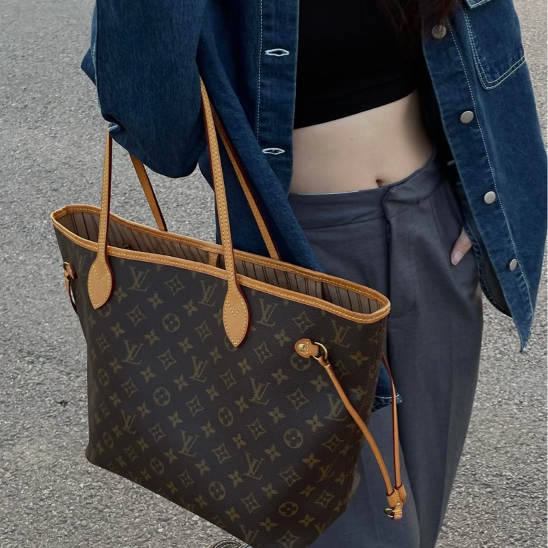 🈶購證 #全網最低 #芯片款 Lv Neverfull老花肩背托特包🈶子母袋-6