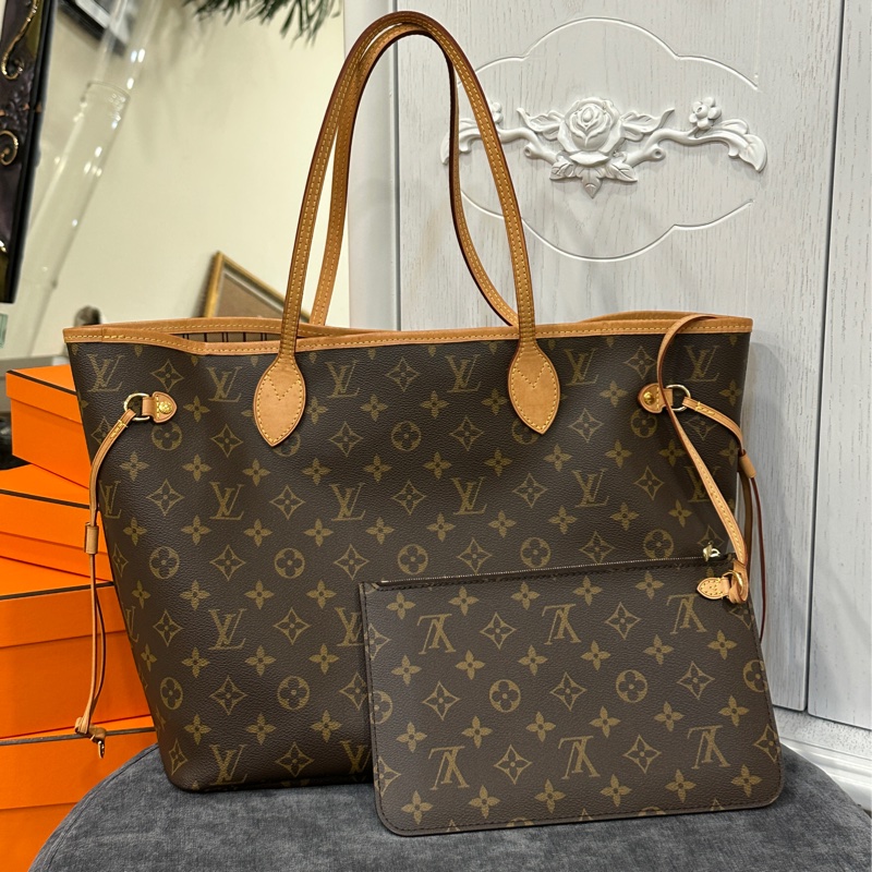 🈶購證 #全網最低 #芯片款 Lv Neverfull老花肩背托特包🈶子母袋-9