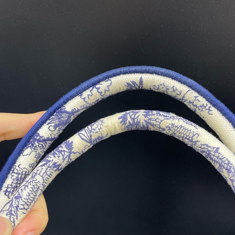 迪奧/Dior動物園托特中號 book tote 米白色和藍色茹伊印花刺繡 托特包-8