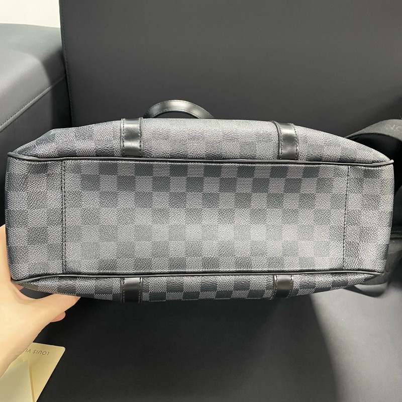路易威登/LV 黑色棋盤格手提包肩背包  37*36*12cm N51192-2