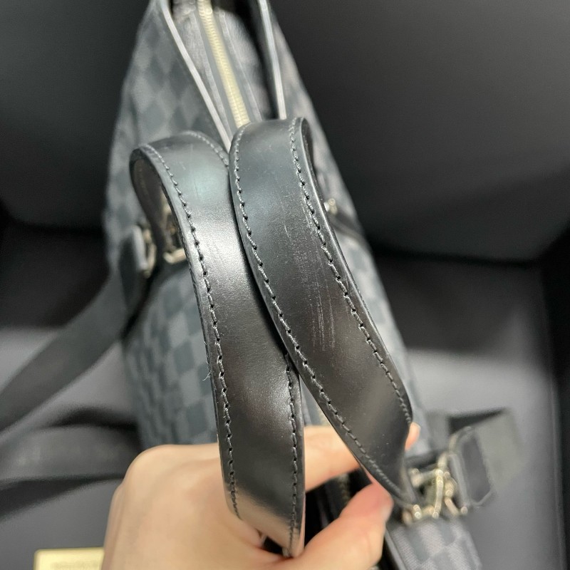 路易威登/LV 黑色棋盤格手提包肩背包  37*36*12cm N51192-11