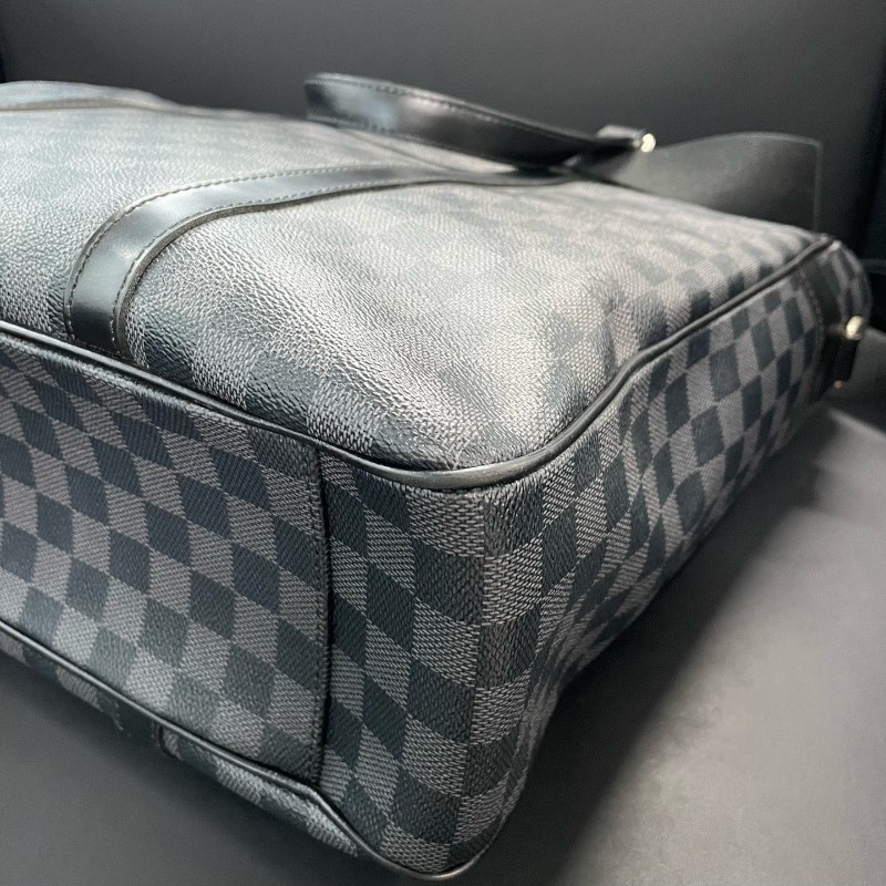 路易威登/LV 黑色棋盤格手提包肩背包  37*36*12cm N51192-13