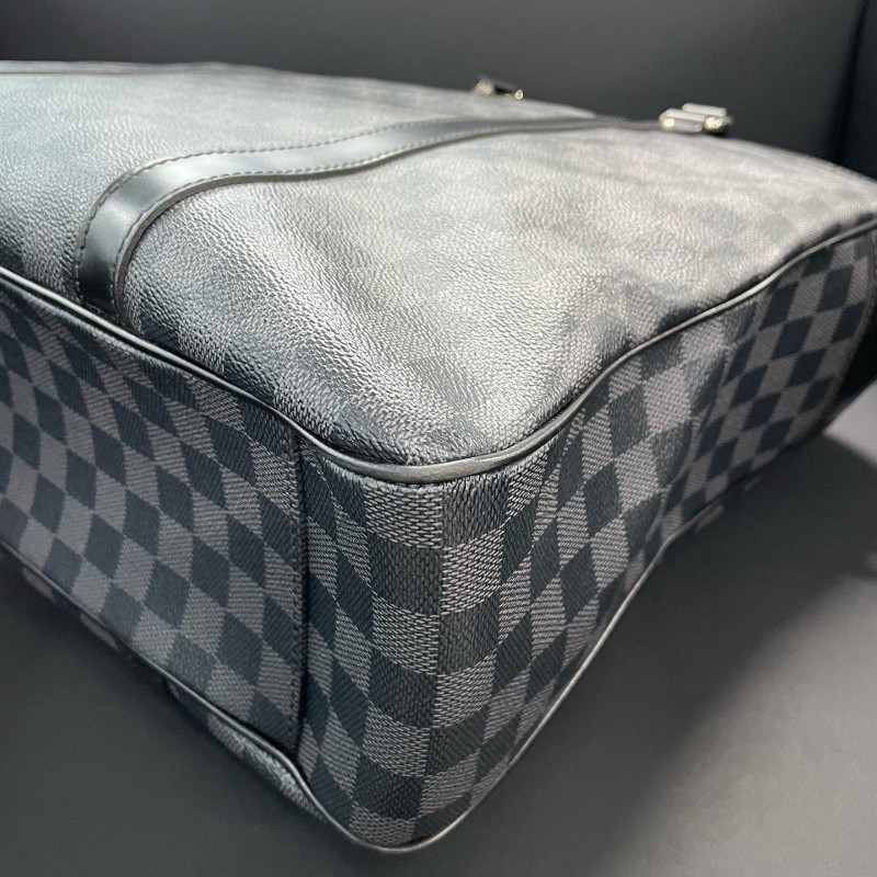 路易威登/LV 黑色棋盤格手提包肩背包  37*36*12cm N51192-15