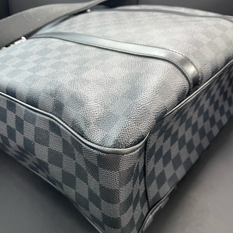 路易威登/LV 黑色棋盤格手提包肩背包  37*36*12cm N51192-16