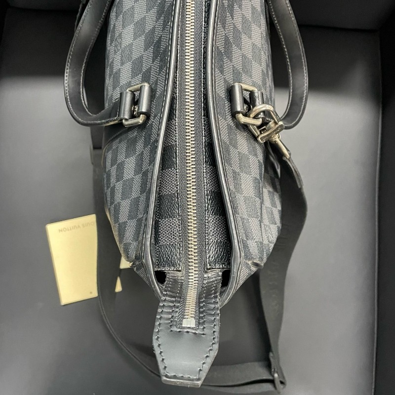 路易威登/LV 黑色棋盤格手提包肩背包  37*36*12cm N51192-19