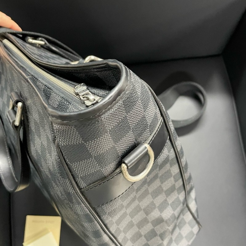 路易威登/LV 黑色棋盤格手提包肩背包  37*36*12cm N51192-20