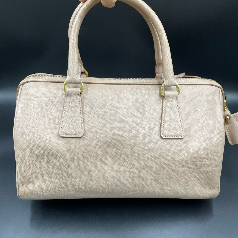 Prada裸粉色波士頓 手提包 肩背包 約28*15cm-1