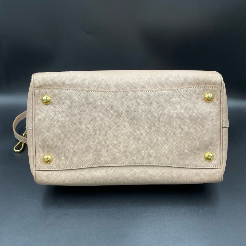 Prada裸粉色波士頓 手提包 肩背包 約28*15cm-2