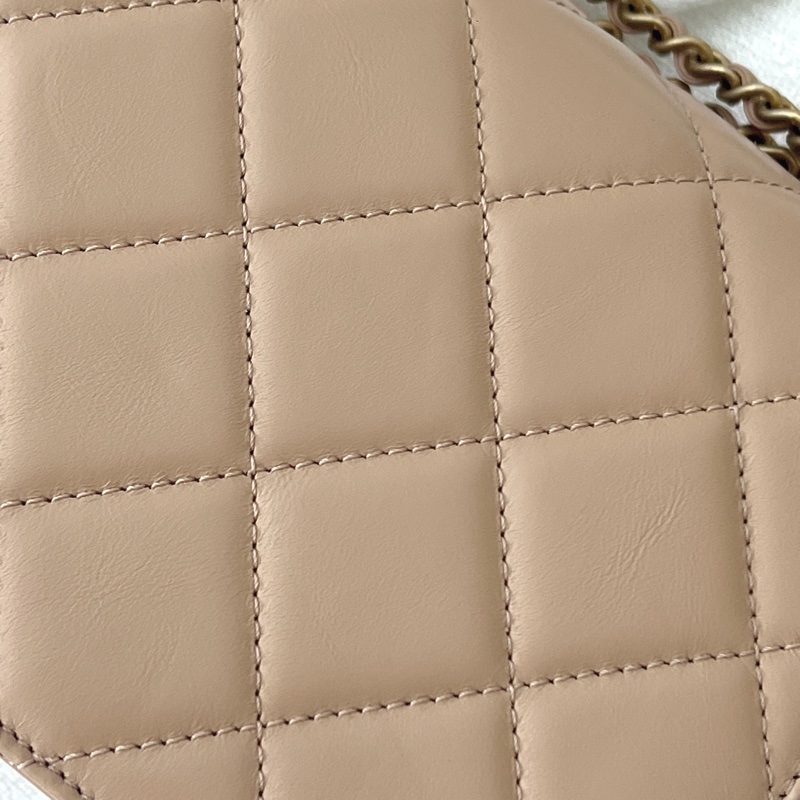 「可調長度//奶茶色🧸🤎✨」Chanel 雙金珠 雙金球 杏色 米色 19cm-13