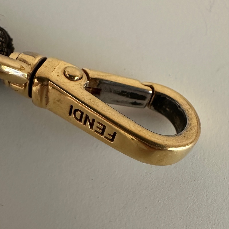 「🥖法棍包」 Fendi 迷你Baguette 棕色FF提花布料包款-22