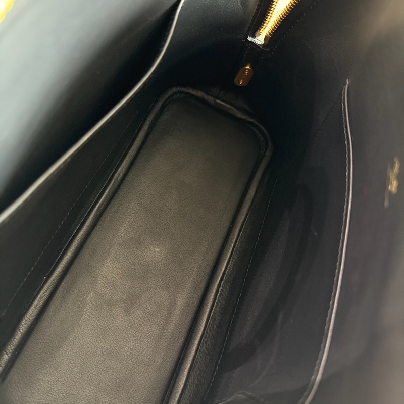 「M.Y精品」 Hermes 保齡球包25 1923 bolide 25 黑金 EP皮 W刻-23