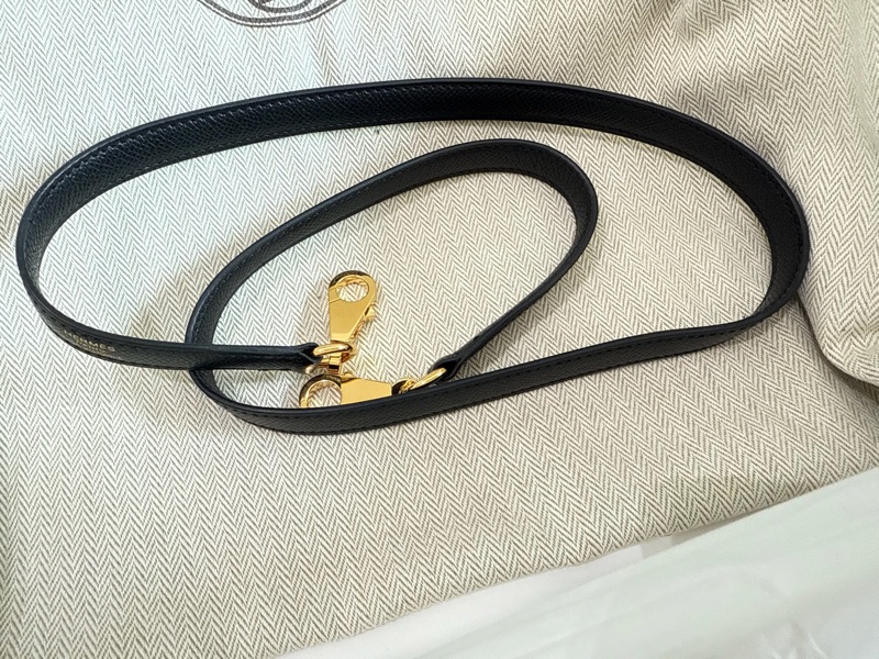 「M.Y精品」 Hermes 保齡球包25 1923 bolide 25 黑金 EP皮 W刻-27