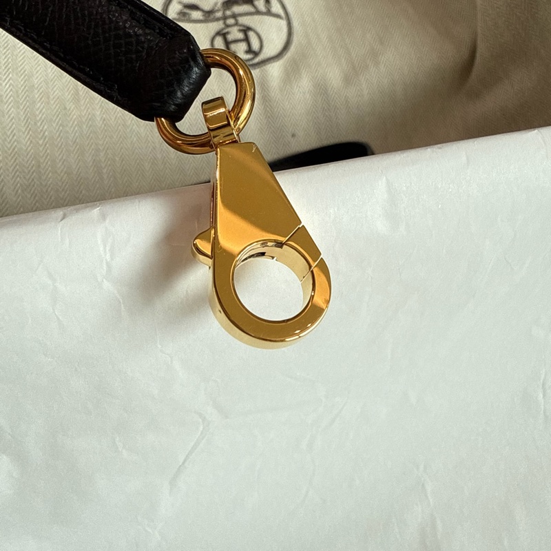 「M.Y精品」 Hermes 保齡球包25 1923 bolide 25 黑金 EP皮 W刻-29