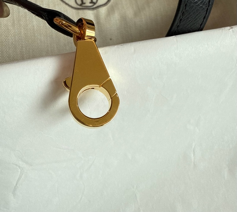 「M.Y精品」 Hermes 保齡球包25 1923 bolide 25 黑金 EP皮 W刻-30