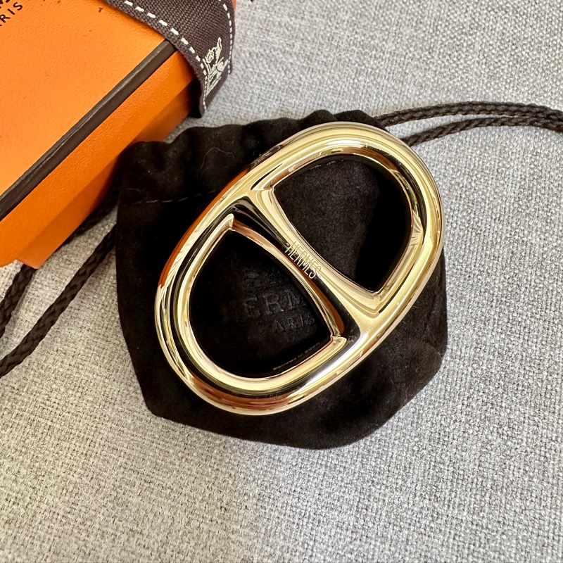 Hermes 豬鼻子 絲巾環 墜飾 吊飾-0