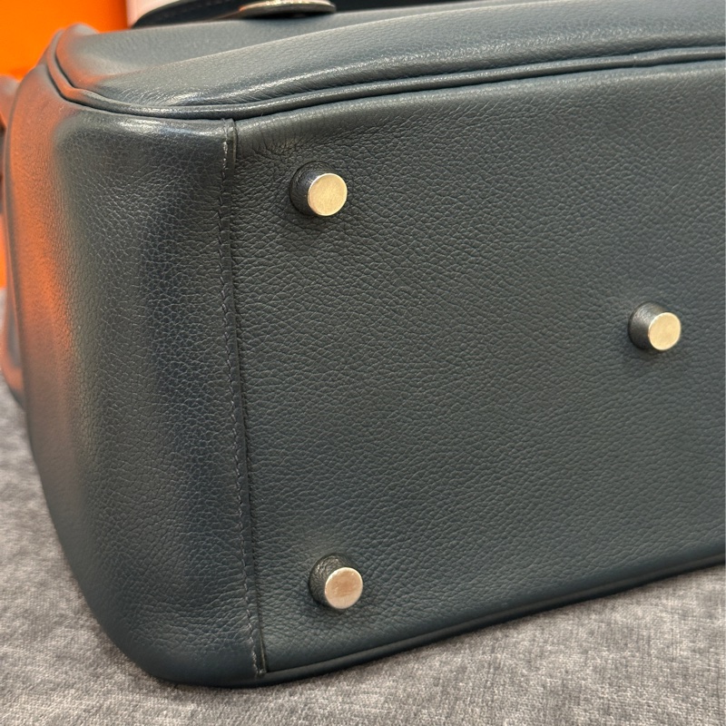 #好成色 #配件齊全 #Evercolor皮 愛馬仕Lindy26深藍🈶訂製內膽 全網最甜Lindy黃金尺寸-11