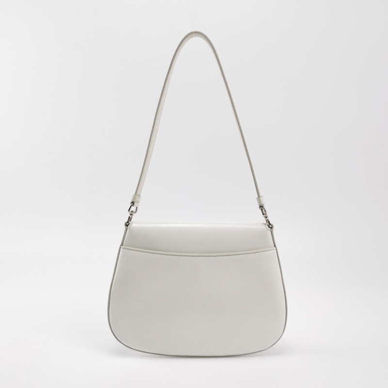 Prada cleo 光面牛皮 白色 肩背包-4