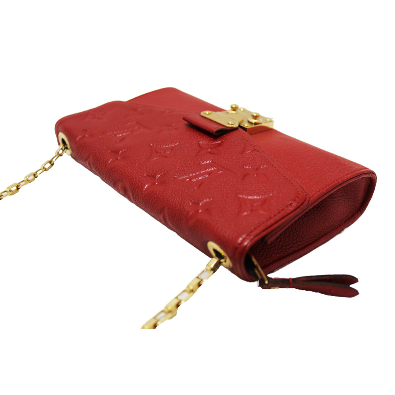 Louis Vuitton Red Empreinte Leather Saint-Germain Pochette With Chain-9