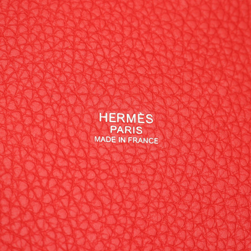 Hermes Hermès Picotin Lock MM 手提包,採用 Taurillon Clemence 皮革製成,紅色,適合女士。-3