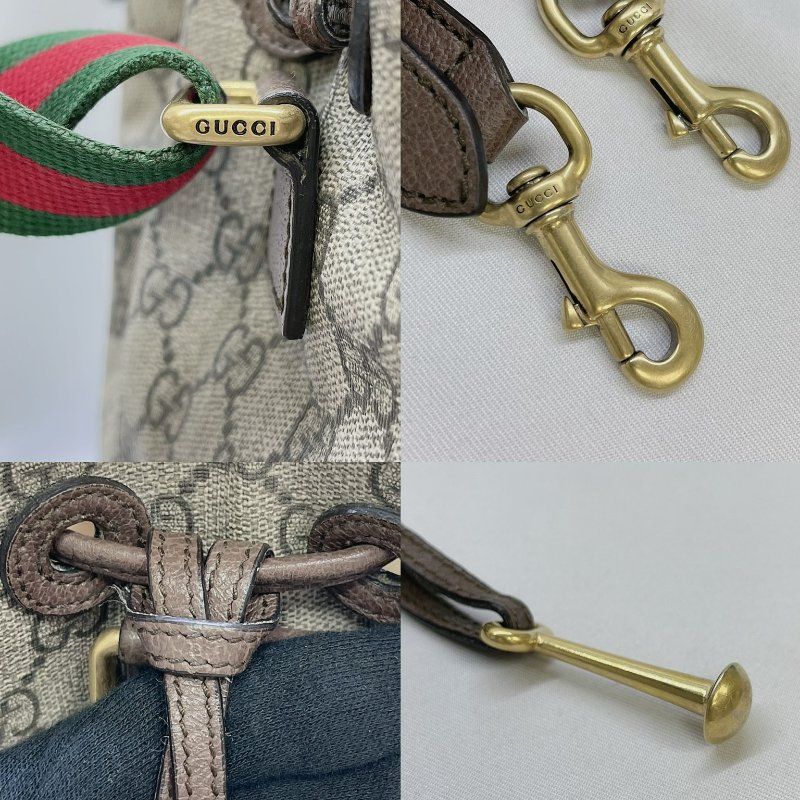 GUCCI GG Supreme束口手提後背包-6