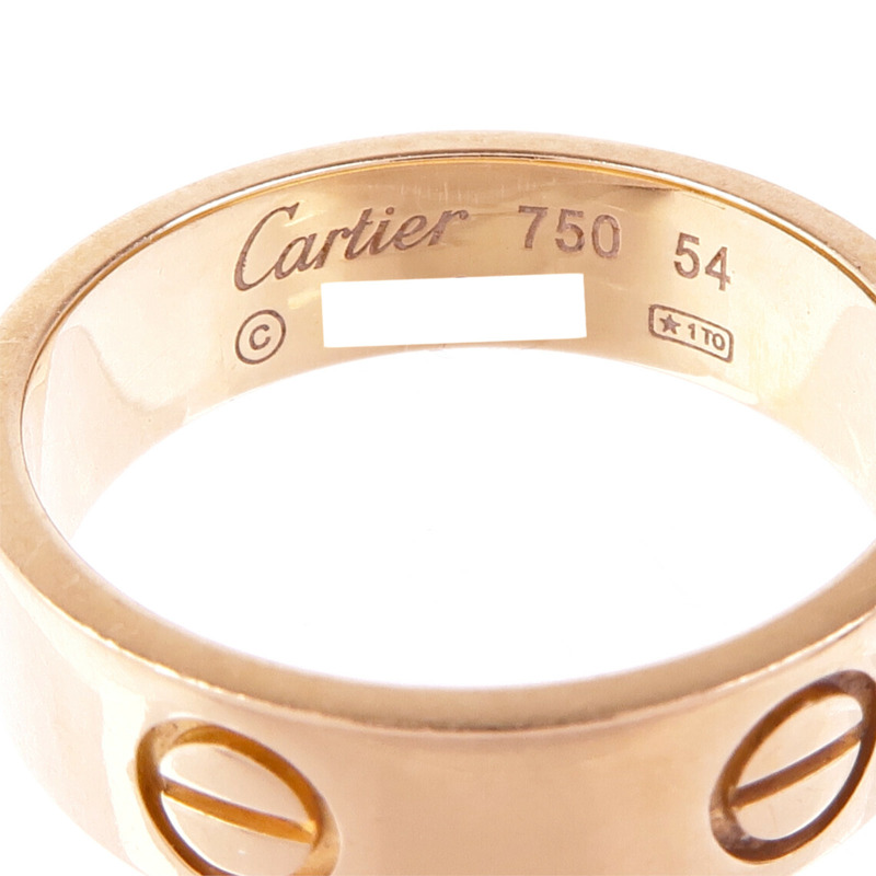 CARTIER 18K玫瑰金Love Ring戒指Cartier#54/US#6.75-4