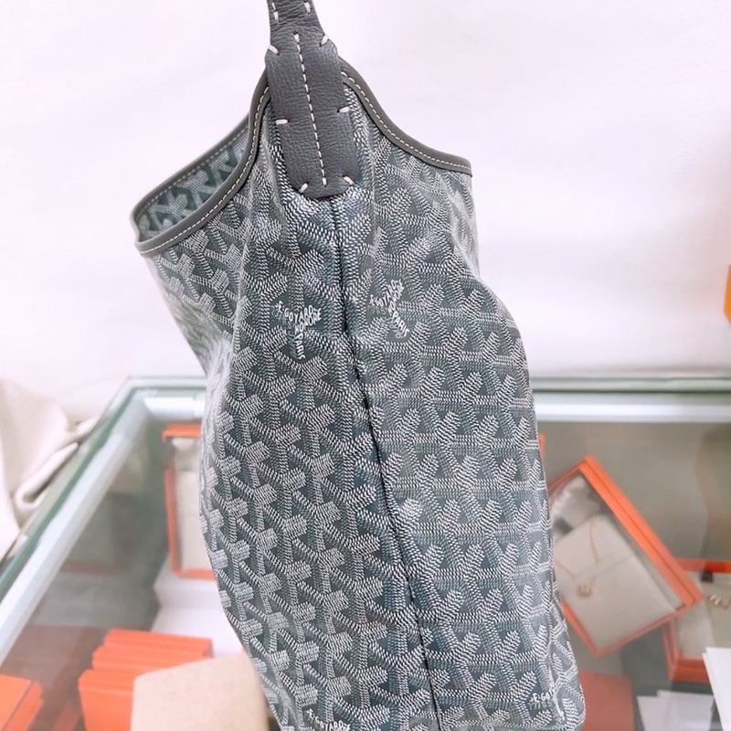 近新 Goyard boheme hobo 灰色老花愛心-9