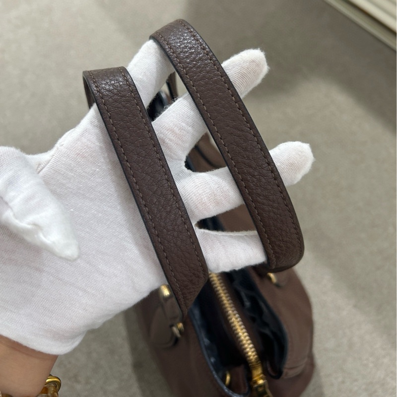 Miumiu 托特 斜挎 復古深棕色 尺寸約23*33-7